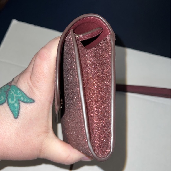 Kate Spade Burgundy Glitter Wristlet Wallet - Picture 3 of 12